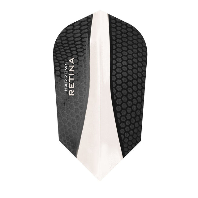 Harrows Retina Slim Clear Dart Flights main product image showing the flight design and product contents