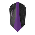 Harrows Retina Slim Purple Dart Flights main product image showing the flight design and product contents