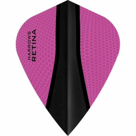 Harrows Retina X Kite Pink Dart Flights main product image showing the flight design and product contents