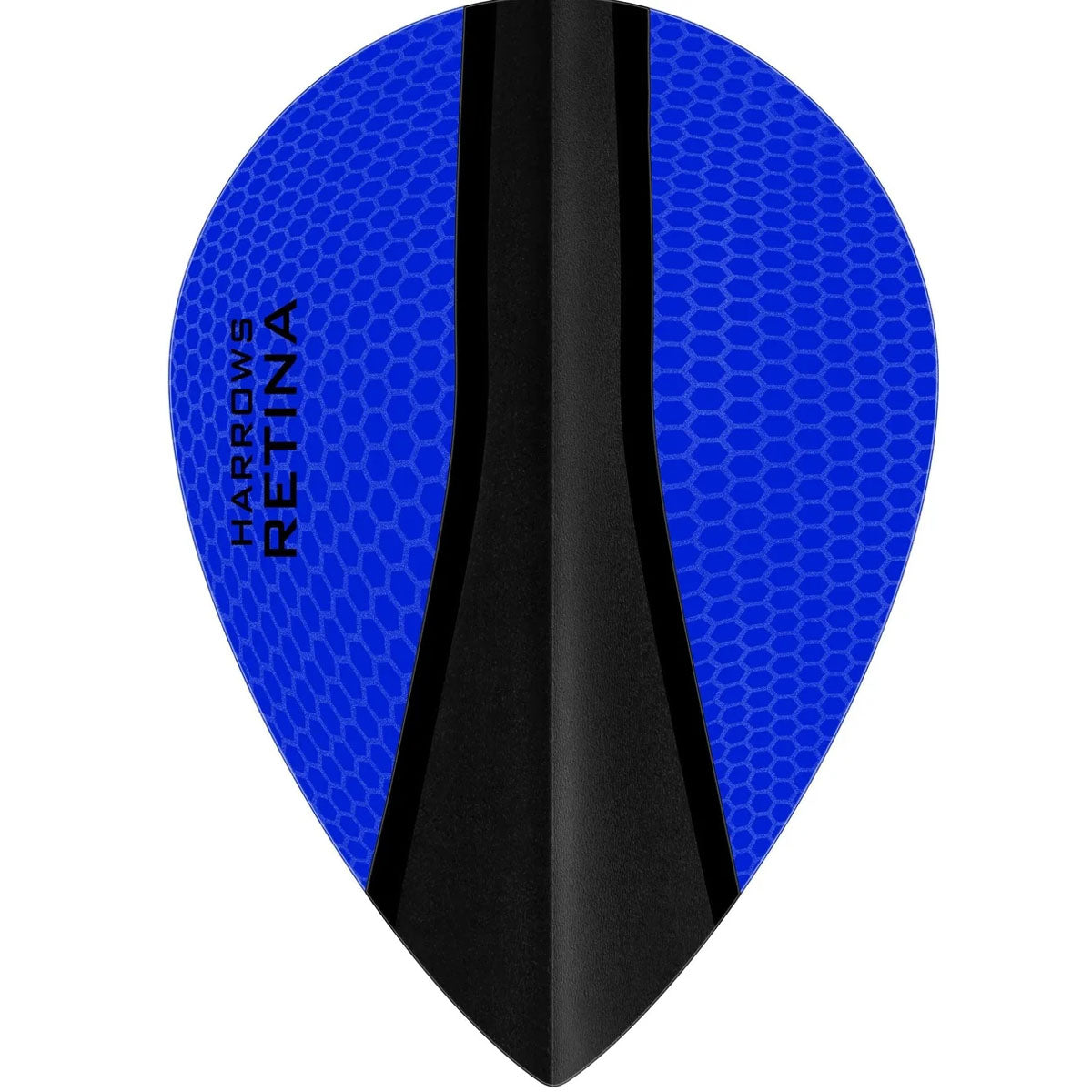 Harrows Retina X Pear Dark Blue Dart Flights main product image showing the flight design and product contents