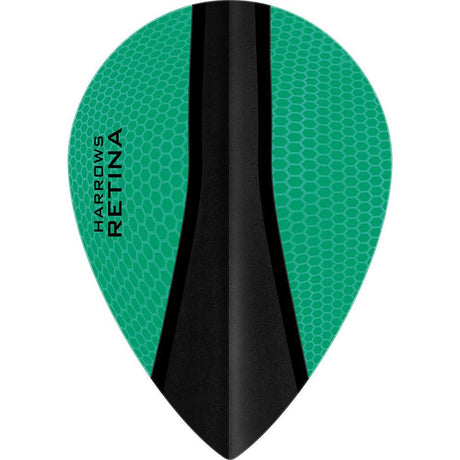 Harrows Retina X Pear Jade Dart Flights main image on a white background.