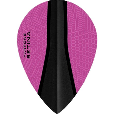 Harrows Retina X Pear Pink Dart Flights main product image showing the flight design and product contents