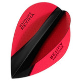 Harrows Retina X Pear Red Dart Flights main product image showing the flight design and product contents