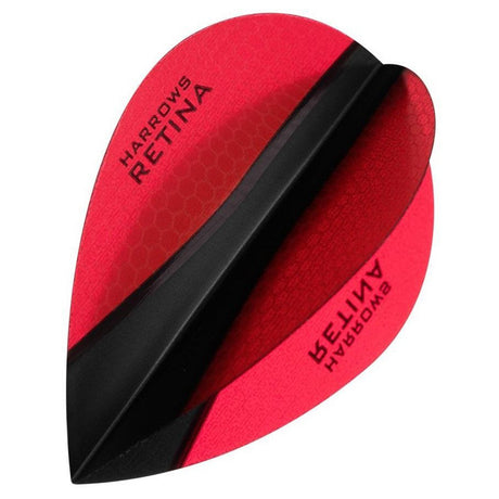 Harrows Retina X Pear Red Dart Flights main product image showing the flight design and product contents