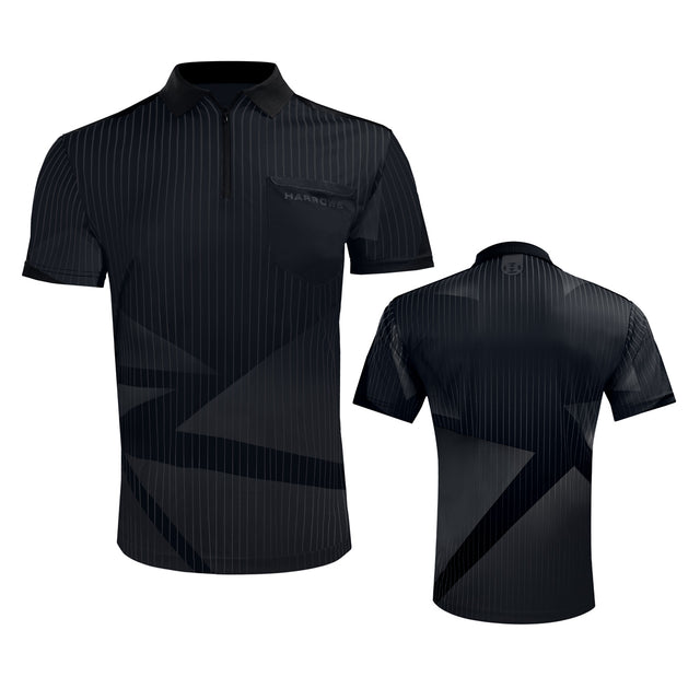 Harrows Shard Black Dart Shirt main product image showing the official shirt design and branding