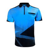 Harrows Shard Blue Dart Shirt front view image showing the complete shirt design, colours, and styling details