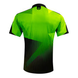 Harrows Shard Green Dart Shirt rear view image showing the back design and shirt styling