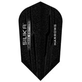 Harrows Silika Black Edition Slim Dart Flights main product image showing the flight design and product contents