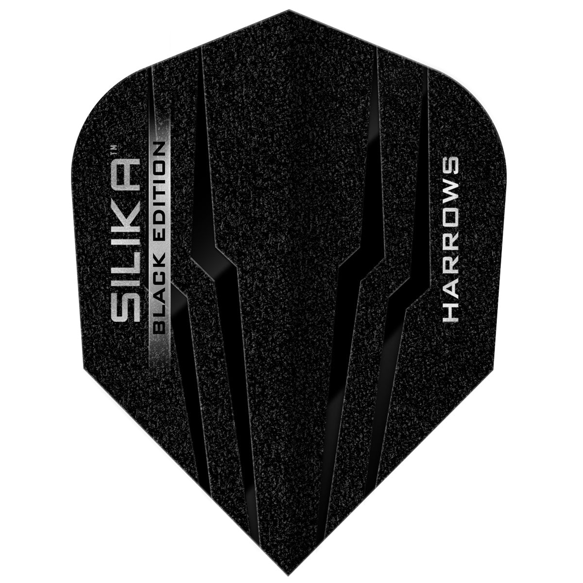 Silika Black Edition Standard No6 Dart Flights by Harrows main product image on a white background.