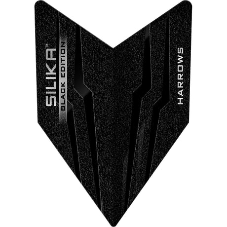 Harrows Silika Black Edition Velos Dart Flights main product image showing the flight design and product contents