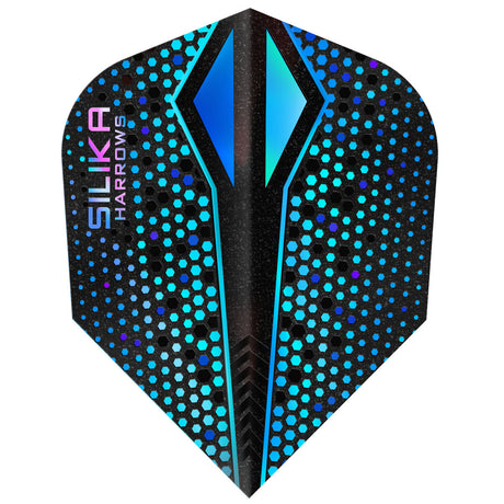 Harrows Silika Colourshift Blue Dart Flights main image on a white background.