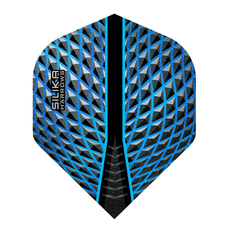 Silika No2 Standard Aqua Dart Flights by Harrows main product image on a white background.