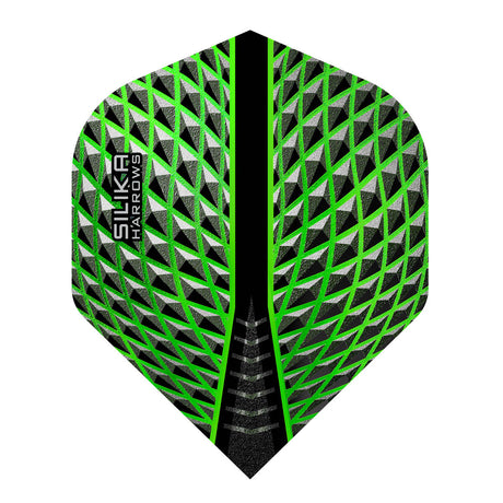 Silika No2 Standard Green Dart Flights by Harrows main product image on a white background.