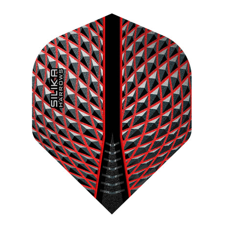 Silika No2 Standard Red Dart Flights by Harrows main product image on a white background.
