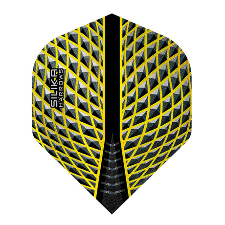 Silika No2 Standard Yellow Dart Flights by Harrows main product image on a white background.