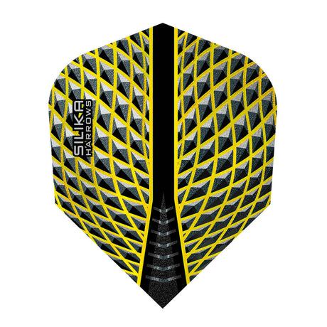 Silika No6 Standard Yellow Dart Flights by Harrows main product image on a white background.