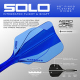 Harrows Solo No6 Integrated Flights and Shafts front view image showing the complete integrated flight and shaft design