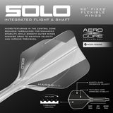 Harrows Solo No6 Integrated Flights and Shafts front view image showing the complete integrated flight and shaft design