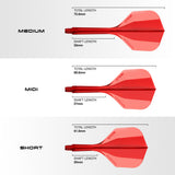Harrows Solo No6 Integrated Flights and Shafts dimensions image showing flight shape, shaft length, and size specifications.