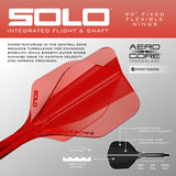 Harrows Solo No6 Integrated Flights and Shafts front view image showing the complete integrated flight and shaft design