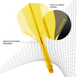 Harrows Solo No6 Integrated Flights and Shafts close up image highlighting moulded construction, material, and flight detail