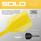 Harrows Solo No6 Integrated Flights and Shafts front view image showing the complete integrated flight and shaft design