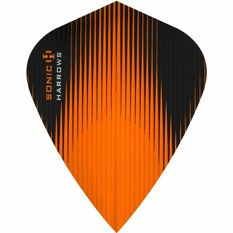 Harrows Sonic Kite Orange Dart Flights main product image showing the flight design and product contents