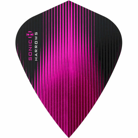 Harrows Sonic Kite Pink Dart Flights main product image showing the flight design and product contents