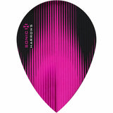 Harrows Sonic Pear Pink Dart Flights main product image showing the flight design and product contents