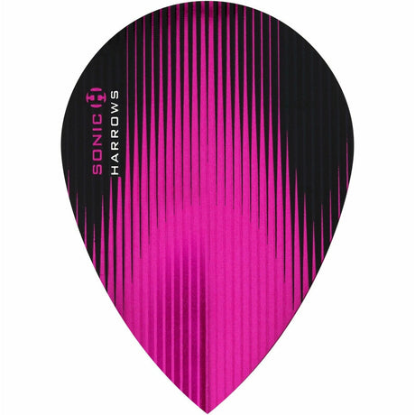 Harrows Sonic Pear Pink Dart Flights main product image showing the flight design and product contents