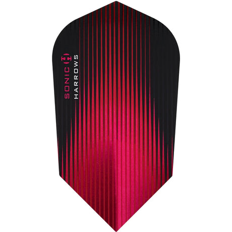 Harrows Sonic Slim Red Dart Flights main product image showing the flight design and product contents