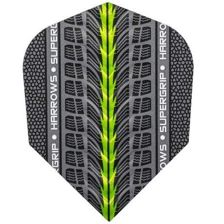 Harrows Supergrip Green Dart Flights main image on a white background.