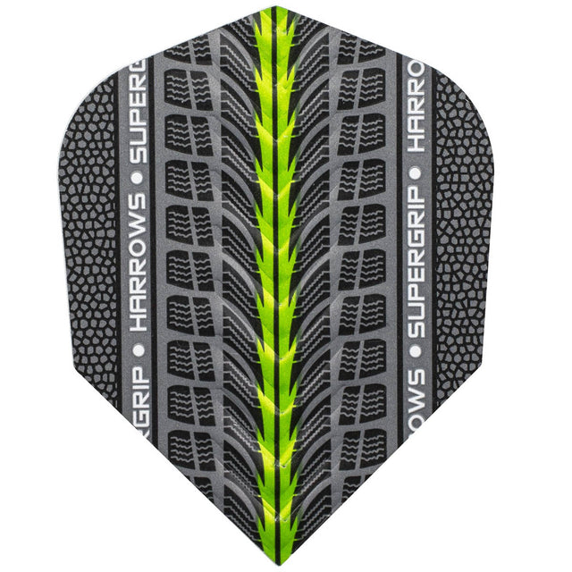 Harrows Supergrip Green Dart Flights main image on a white background.