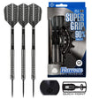 Image of the Harrows Supergrip Quick Point 90% Tungsten Steel Tip Darts displayed for retail sale with product packaging