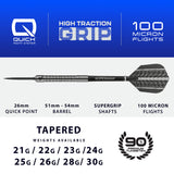 Harrows Supergrip Quick Point 90% Tungsten Steel Tip Darts specifications and product dimensions