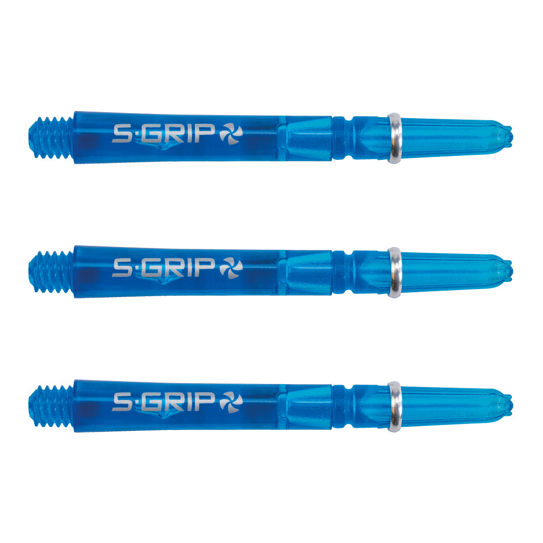 Harrows Supergrip Spin Dart Stems Shafts Aqua Medium length variant image