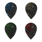Harrows Taipan Pear Dart Flights 25 Sets main product image showing the dart flights and product contents