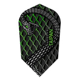 Harrows Taipan Slim Dart Flights 25 Sets main product image showing the dart flights and product contents