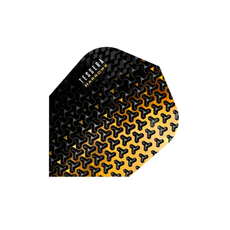 Harrows Tessera Gold Standard Dart Flights main product image showing the flight design and product contents