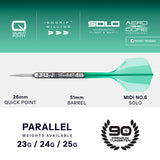 Harrows Torrent Parallel Quick Point 90% Tungsten Steel Tip Darts