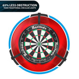 Harrows Trilight Ultra Bright LED Dartboard Lighting System straight product image showing the lighting system and included contents