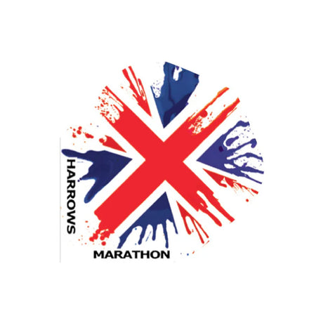 Harrows Union Jack Paint Splat Dart Flights main image on a white background.