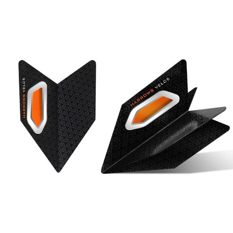 Harrows Velos Orange Dart Flights main image on a white background.