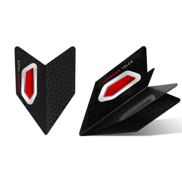 Harrows Velos Red Dart Flights main image on a white background.