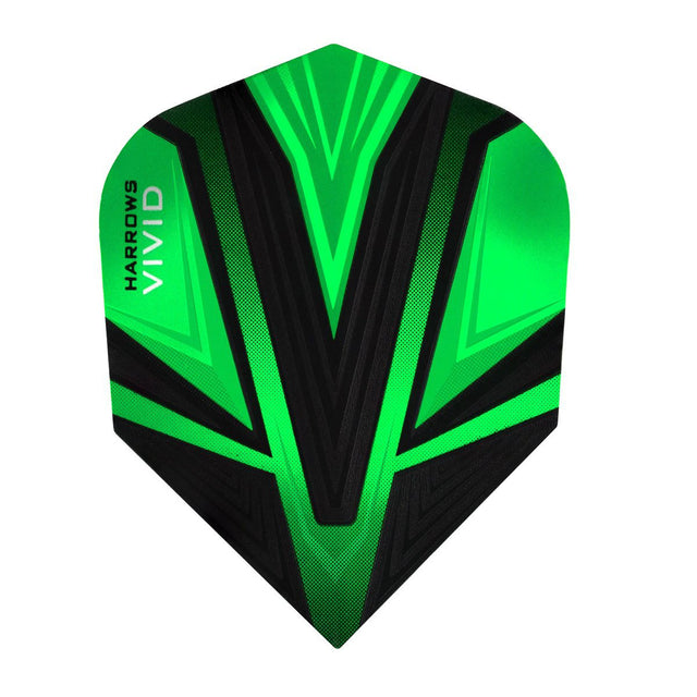 Harrows Vivid Green Dart Flights main product image on a white background.