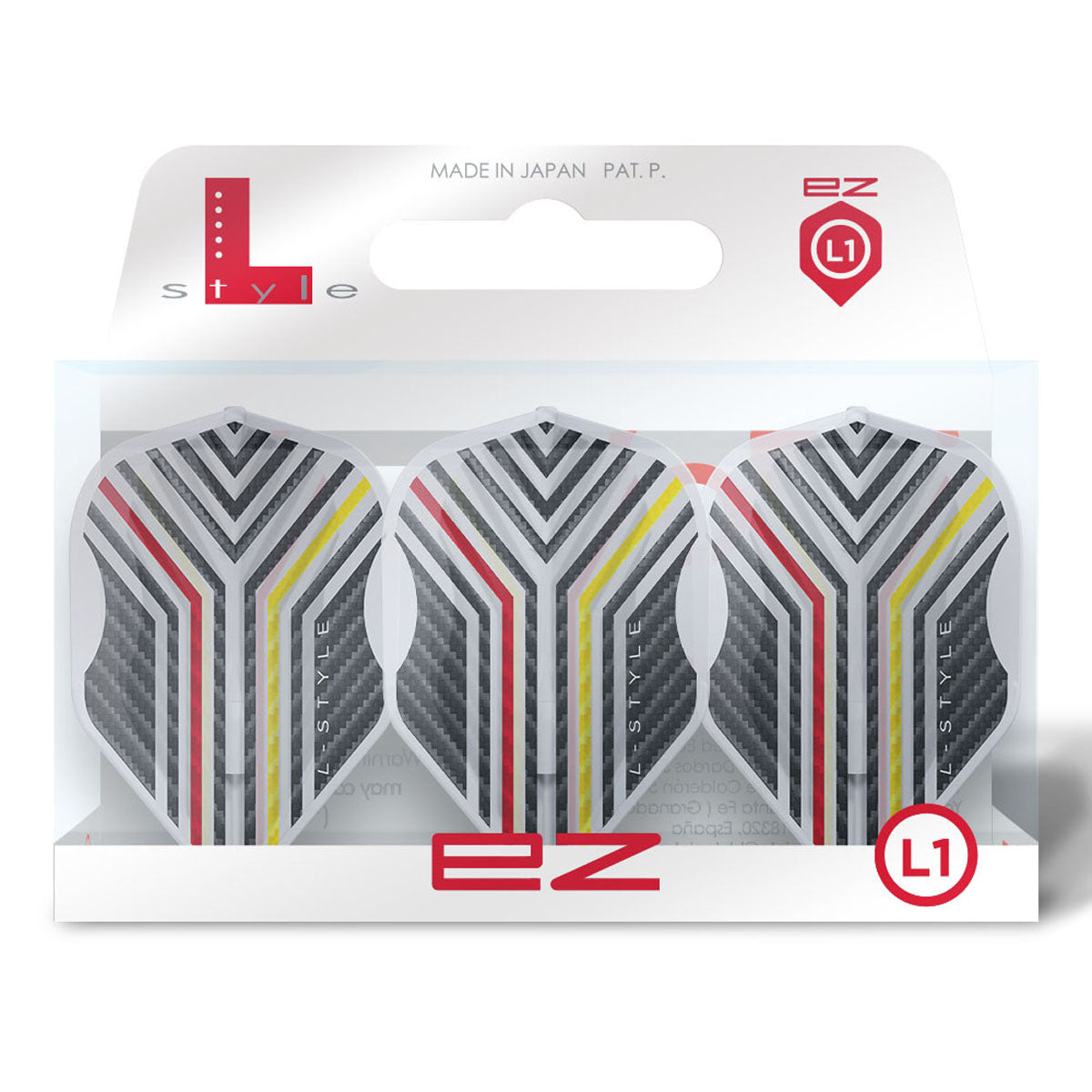 L-Style Arno Merk EZ Dart Flights Clear White L1 Standard