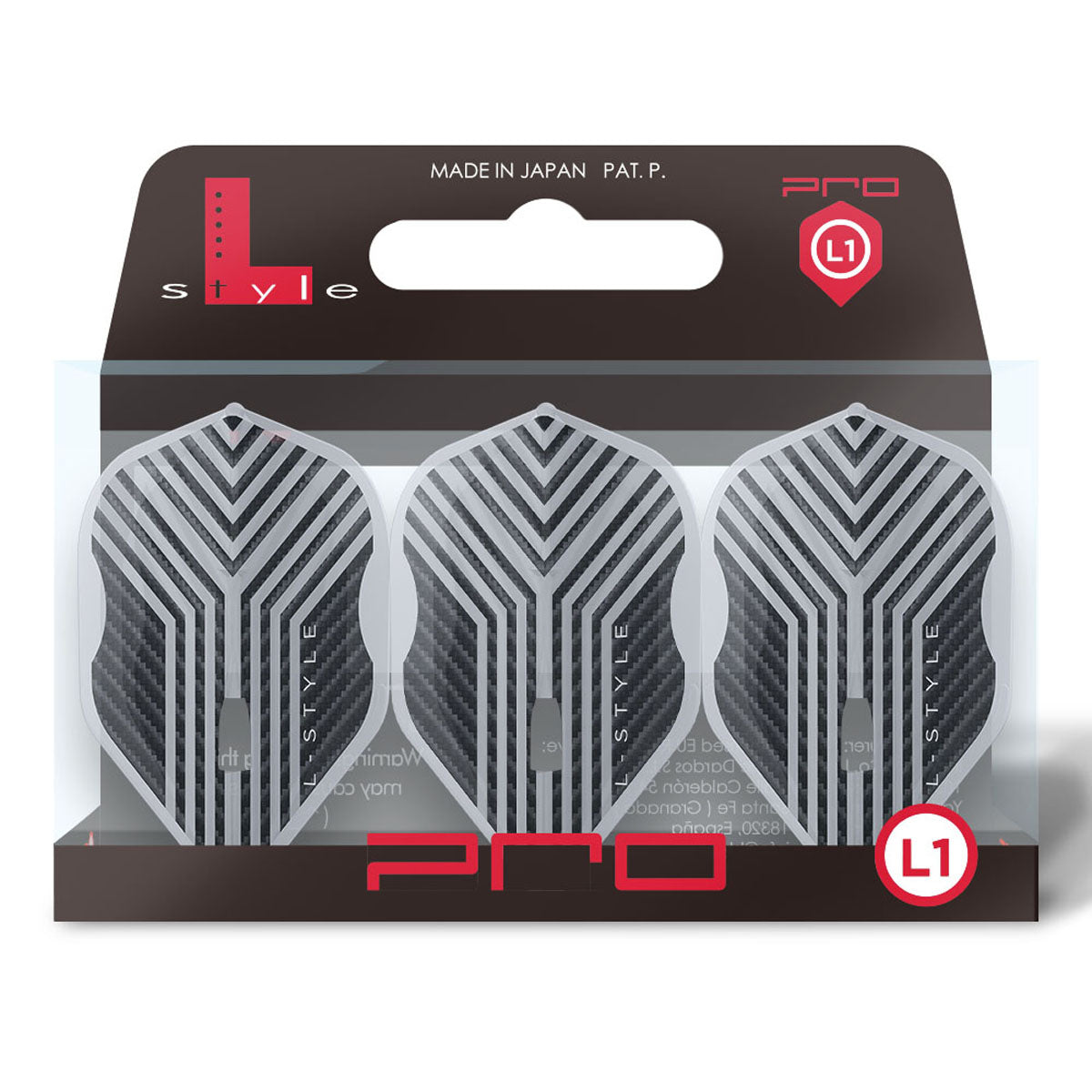 L-Style Arno Merk PRO Dart Flights Clear White L1 Standard