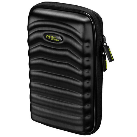 Interior view of the MvG Tour Edition case with neatly stored darts, stems, and flights.