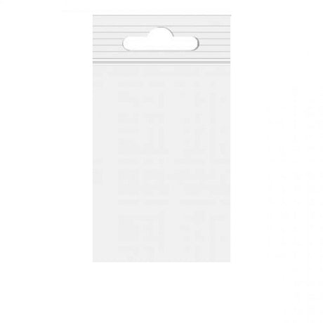 White bag with a hanging hole on a white background
