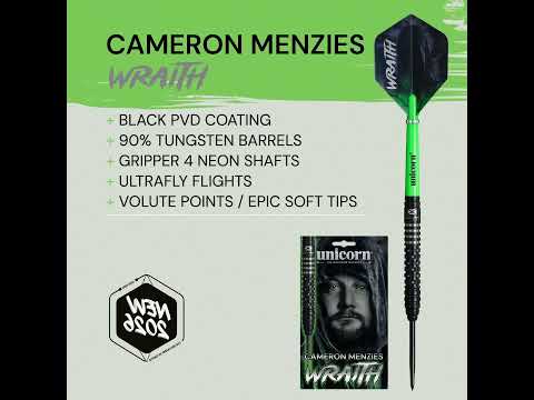 Unicorn Wraith Cameron Menzies 90% Tungsten Steel Tip Darts